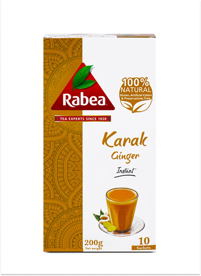 Rabea tea Karak Ginger 10 Sachets (200g) - Image 1